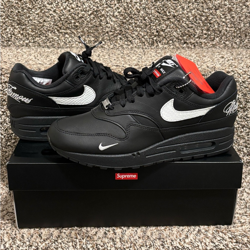 Supreme Nike Air Max 1 SP ‘Black, White’ Sz. 8 men’s